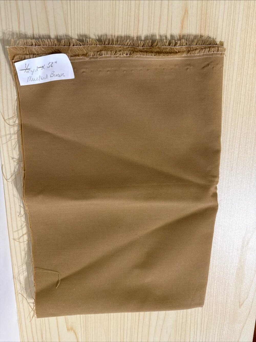 Fabric 1/2 yard x 56" Mustard Brown Canvas Like Heavy Texture